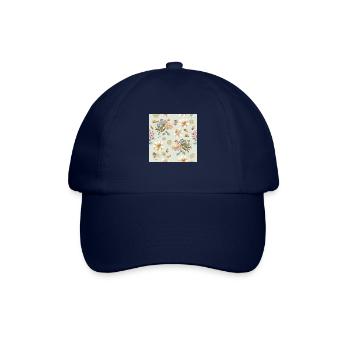 Floral Design 4 - Baseballkappe - Blau/Blau - Vorne