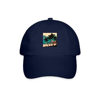 Miami, Japan Art Style - Baseballkappe - Blau/Blau - Vorne