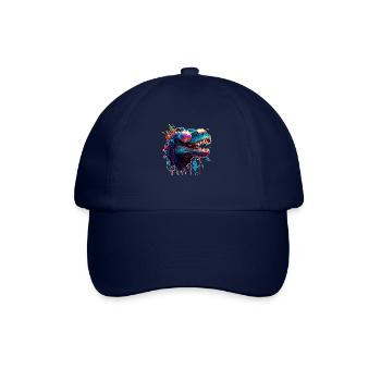 Echse zeigt Coolness als Alligator und Kroko - Baseballkappe - Blau/Blau - Vorne