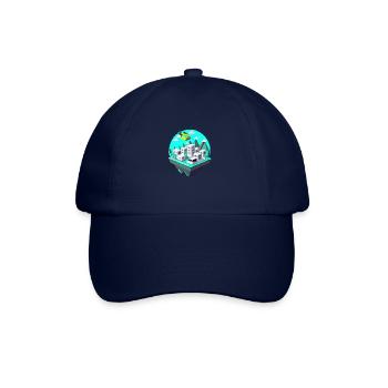 Futuristische Landschaft - Baseballkappe - Blau/Blau - Vorne