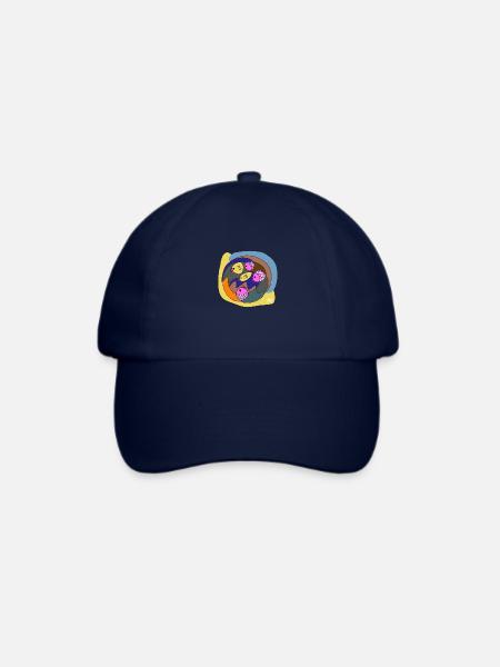 Fisch 3 - Baseballkappe - Blau/Blau