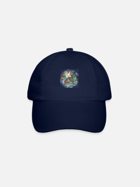 Bunter Vogel - Baseballkappe - Blau/Blau