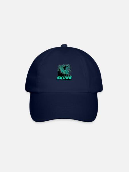 SKIING IS NOT A LIFESTYLE, IT IS LIFE. - Baseballkappe - Blau/Blau