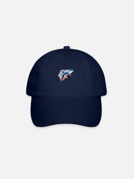 bunter Orca - Baseballkappe - Blau/Blau
