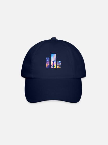 Mädchen in der Stadt - Baseballkappe - Blau/Blau