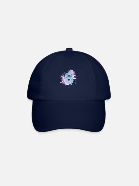 Sechster Geburtstag Meerjungfrau Mädchen Kinder 6. - Baseballkappe - Blau/Blau