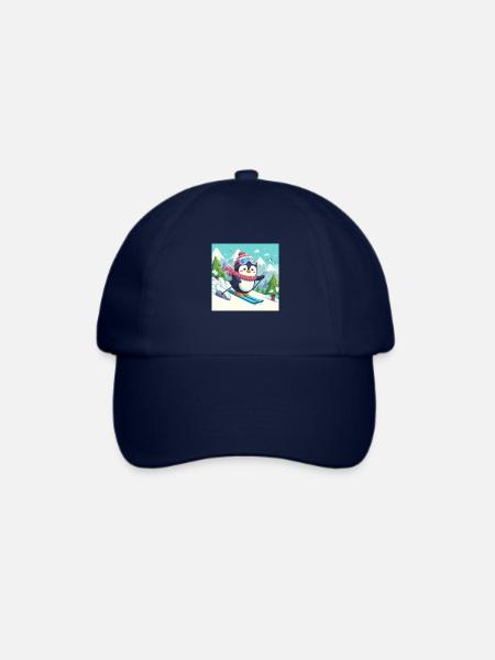Ski-Pinguin - Baseballkappe - Blau/Blau