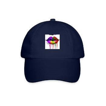 Rainbowkissmund 34 - Baseballkappe - Blau/Blau - Vorne