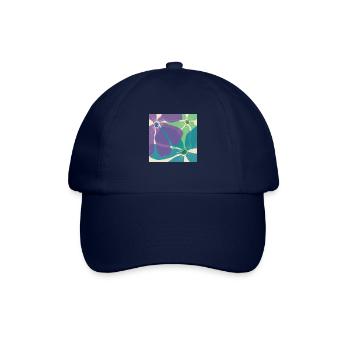 Blumenmuster - Baseballkappe - Blau/Blau - Vorne