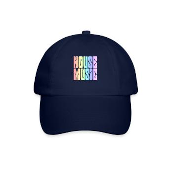 House-Musik - Pastel Rainbow - Baseballkappe - Blau/Blau - Vorne