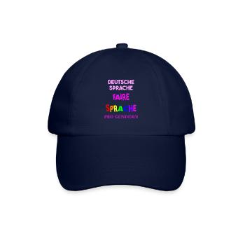 Deutsche Sprache Faire Sprache Geschenk Gendern - Baseballkappe - Blau/Blau - Vorne