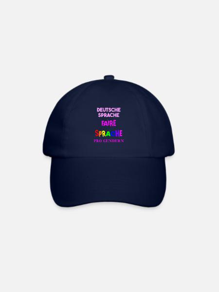 Deutsche Sprache Faire Sprache Geschenk Gendern - Baseballkappe - Blau/Blau