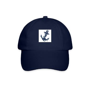 Schiffsanker: Symbol der Sicherheit und Freiheit - Baseballkappe - Blau/Blau - Vorne
