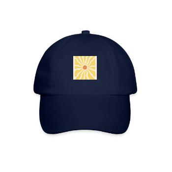 Sonnenstrahlen als Sonnenblume - Baseballkappe - Blau/Blau - Vorne