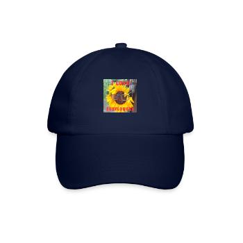 lustiges Sommerblume foto mit liebe - Baseballkappe - Blau/Blau - Vorne