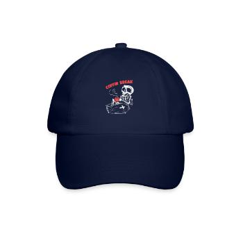 Coffin / coffee break - Lustiger Wortwitz - Baseballkappe - Blau/Blau - Vorne