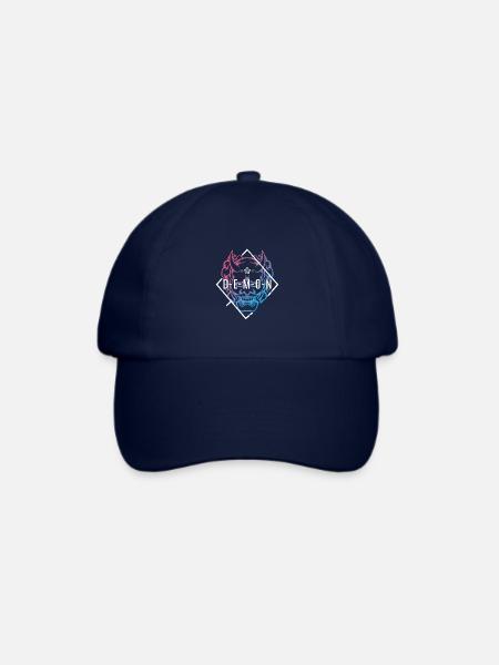 DEMON Oni Maske - Baseballkappe - Blau/Blau