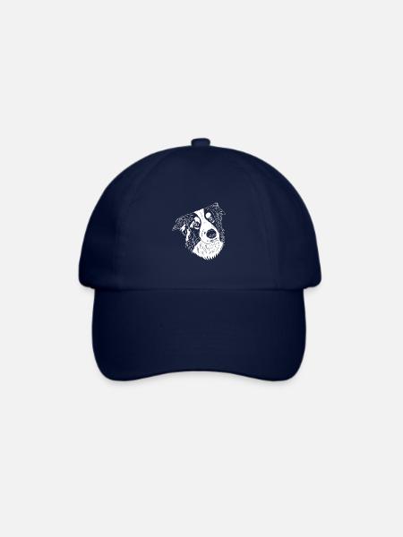 Border Collie - Baseballkappe - Blau/Blau