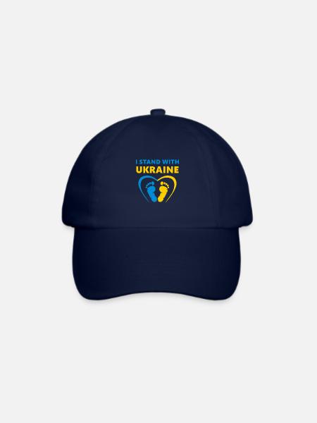 Ich stehe zur Ukraine - Baseballkappe - Blau/Blau
