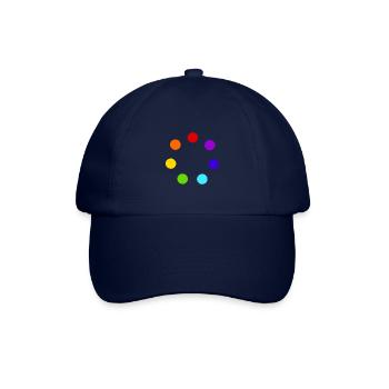Kreis aus mehrfarbigen Kugeln - Baseballkappe - Blau/Blau - Vorne