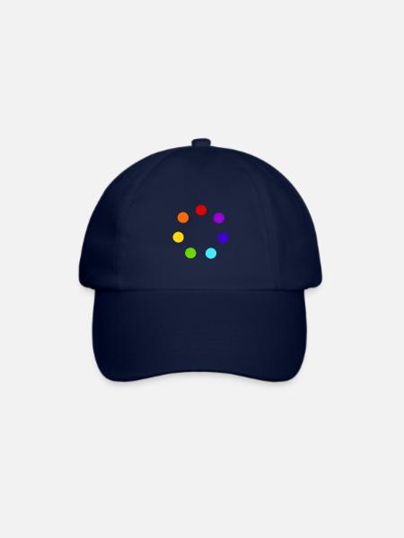 Kreis aus mehrfarbigen Kugeln - Baseballkappe - Blau/Blau
