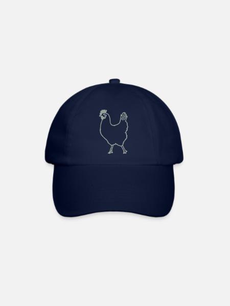 Huhn - Baseballkappe - Blau/Blau