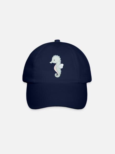 Seepferd - Baseballkappe - Blau/Blau