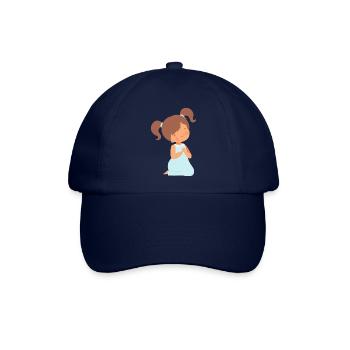 Glaube T-Shirt, beten Sie darauf, beten Sie darüber - Baseballkappe - Blau/Blau - Vorne