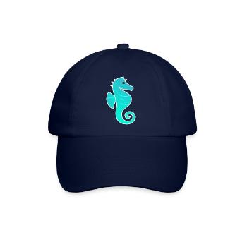 Türkis umrissen Ombre Seepferdchen - Baseballkappe - Blau/Blau - Vorne