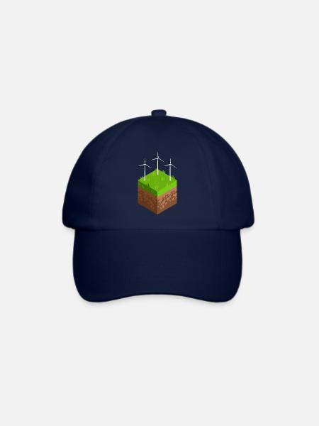 Energiewende mit Windrad - Baseballkappe - Blau/Blau