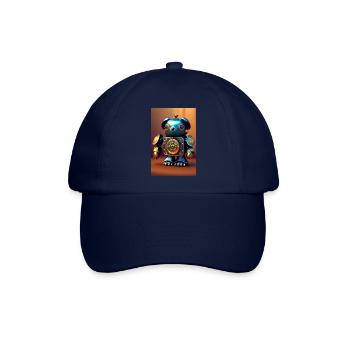 Niedlicher Uhrwerk Baby-Bär Android - Baseballkappe - Blau/Blau - Vorne