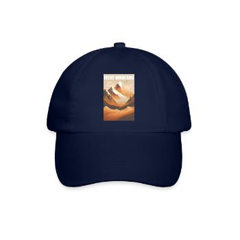 Rocky Mountains Gebirge Geschenk - Baseballkappe - Blau/Blau - Vorne