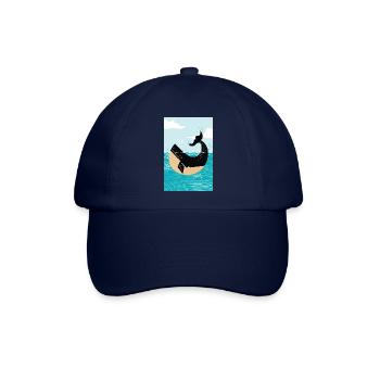 Niedlicher Cartoon-Wal - Baseballkappe - Blau/Blau - Vorne