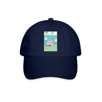Pink Caravan Karikatur - Baseballkappe - Blau/Blau - Vorne