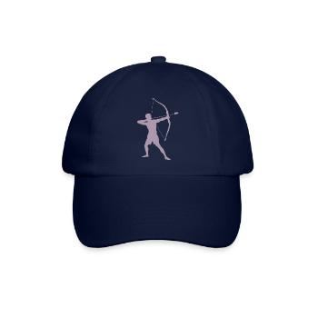 Bogenschütze-Silhouette, Präzises - Baseballkappe - Blau/Blau - Vorne
