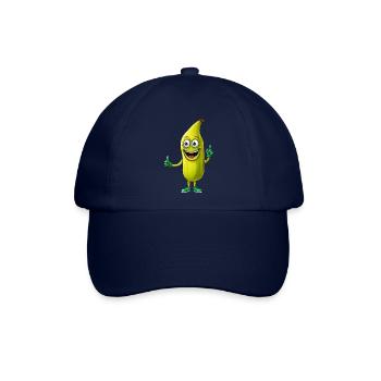 Kawaii Bananen-Männchen: Süßer Fruchtspaß - Baseballkappe - Blau/Blau - Vorne