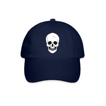 Totenkopf Tod Sterben Friedhof Schädel Halloween - Baseballkappe - Blau/Blau - Vorne