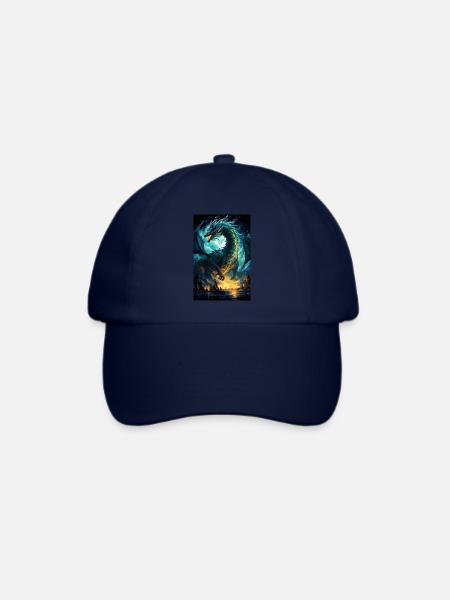 Drache - Baseballkappe - Blau/Blau