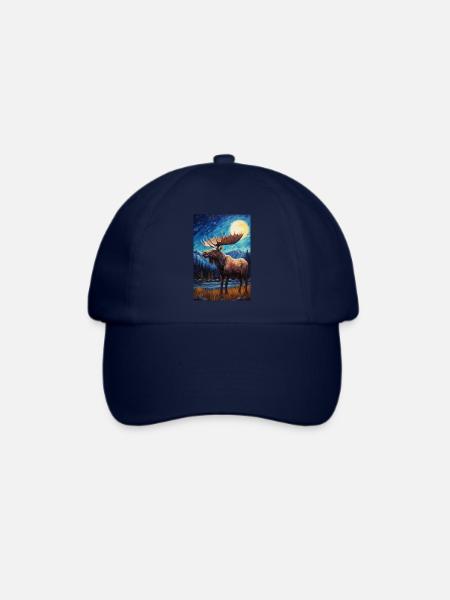 Elch - Baseballkappe - Blau/Blau
