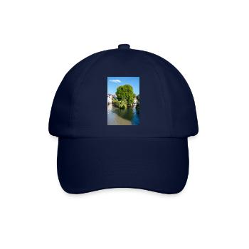 Stadtbild von Esslingen am Neckar von der Agnesbrücke aus - Baseballkappe - Blau/Blau - Vorne