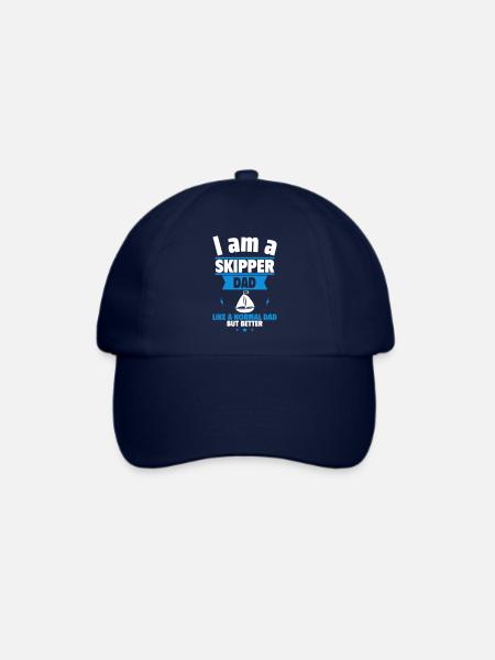 Papa Skipper , Originelles Vatertagsgeschenk - Baseballkappe - Blau/Blau