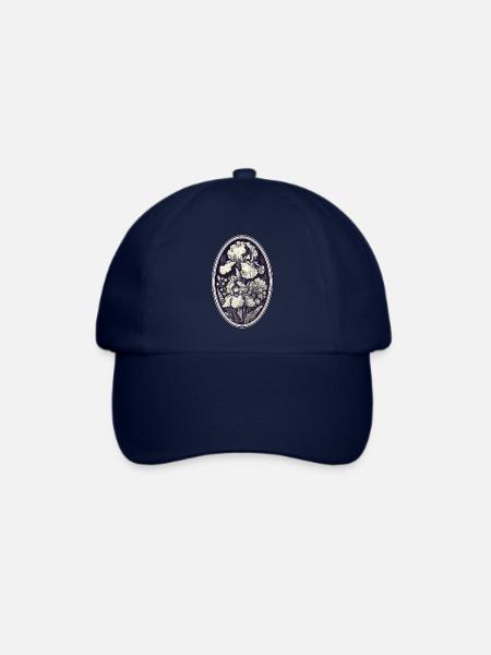 Viktorianische Vintage-Iris - Baseballkappe - Blau/Blau