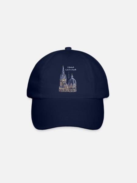 Aachener Dom, Französisch, Handzeichnung - Baseballkappe - Blau/Blau
