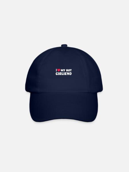 i love my hot girlfriend - Baseballkappe - Blau/Blau
