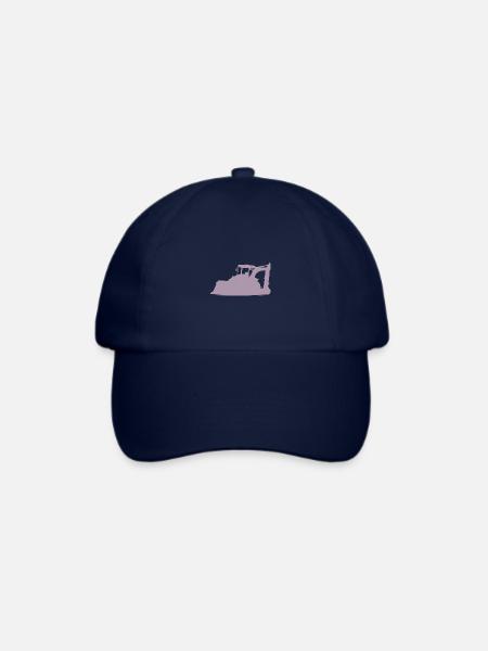 Baggerfahrer und Baugeräteführer Silhouette – - Baseballkappe - Blau/Blau