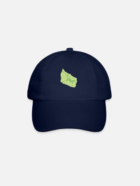 Bornholmer Karte - Baseballkappe - Blau/Blau
