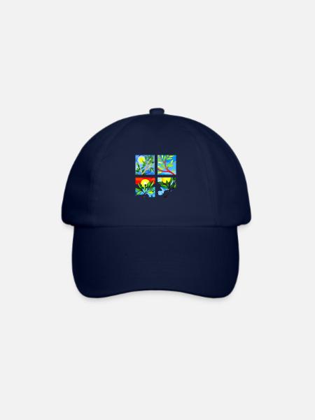Lachender Olivenzweig - Nachhaltige Harmonie - Baseballkappe - Blau/Blau