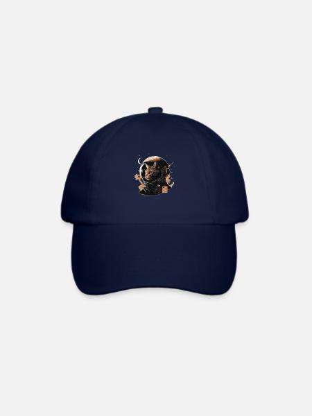 spacecat beige vector - Baseballkappe - Blau/Blau