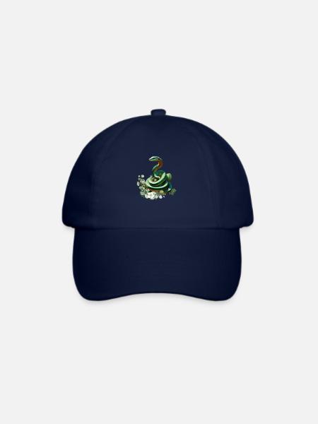 Grüne Schlange - Mamba Shirt's und Accessoires - Baseballkappe - Blau/Blau