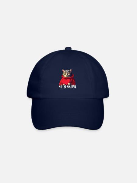 Katzen Mama Katzen Sprüche Katzenmotiv Geschenk - Baseballkappe - Blau/Blau